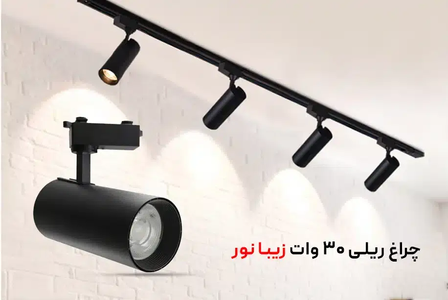 ریلی ۳۰ وات بدنه مشکی نور سفید زیبا نور